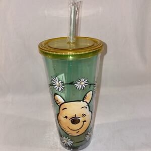 Disney Winnie the Pooh Confetti Carnival Cup Tumbler w/Lid & Straw 32oz NEW
